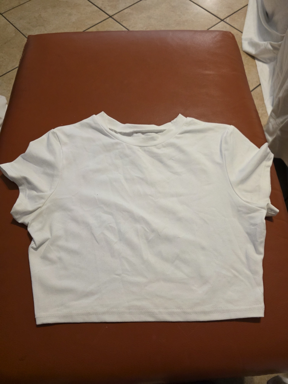 Women's White Crop Top - Classic Short Sleeve Tee